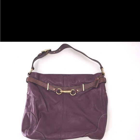 Coach Hampton Leather Hobo- Berry NWT - Picture 1 of 3